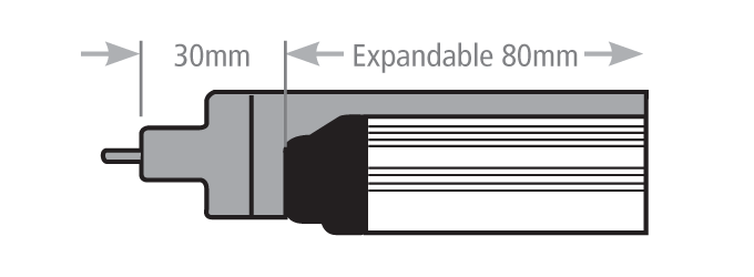 Arcadia LED Strip T8 Lampholder dimensions